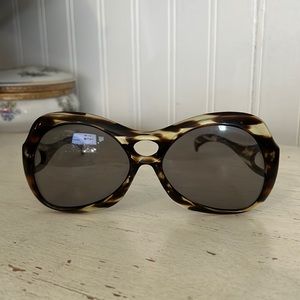 Vintage Renauld Italy Mod Oversized Tortoise colored sunglasses frames